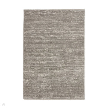 Geneva 62321 Modern Plain Subtle Linear Textured Soft-Touch High-Density Grey/Cream Rug-Think Rugs-Rug Love - The Most Loved Rug Store